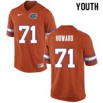 Youth Florida Gators #71 Chris Howard NCAA Nike Orange Authentic Stitched College Football Jersey FTV6362CG